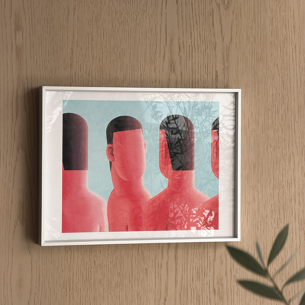 Wu Qiang Standard Era No.7 giclée print presented in a silver aluminium alloy frame